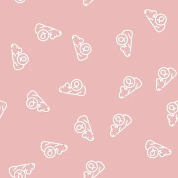 Mouse for test medicaments line vector seamless pattern 스톡 일러스트