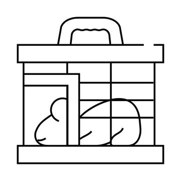 Mouse for testing vaccine line icon vector illustration Stock Illustration