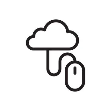 Mouse thin line icon Stock Illustration