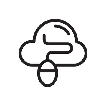 Mouse thin line icon 스톡 일러스트