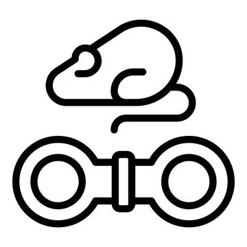 Mouse toy icon outline vector. Animal accessory Stock-Illustration