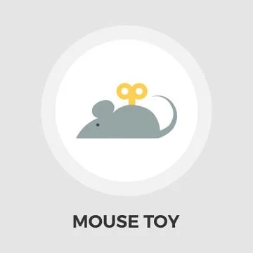 Mouse toy vector flat icon Stock Illustration