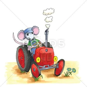 Mouse - tractor Stock Illustration