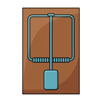 Mouse trap design isolated on white background Stock Illustration