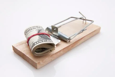 Mouse Trap dollar bill Stock Photos