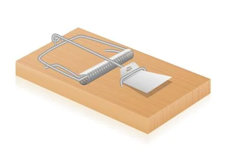 Mouse Trap Spring Loaded Bar Trap Stock Illustration
