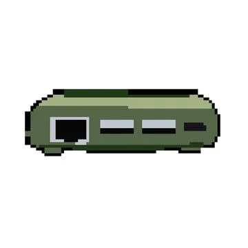 Mouse usb hub pixel art vector illustration Stock Illustration