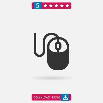 Mouse vector icon Stock Illustration