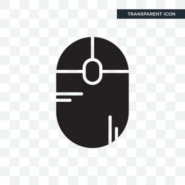 Mouse vector icon isolated on transparent background, Mouse logo design Stock Illustration
