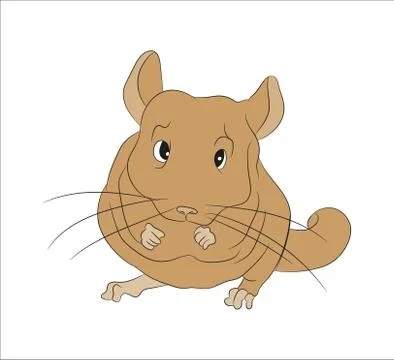 Mouse vector illustration, color drawing, vector Stock Illustration