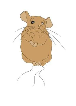 Mouse vector illustration, color drawing, vector Illustrazione stock