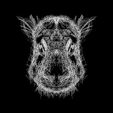 Mouse vector sketch illustration Stock Illustration