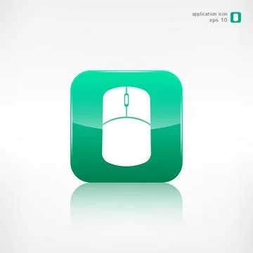 Mouse web icon. Application button. Stock Illustration