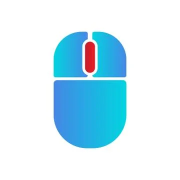 Mouse wheel button click. Active button scrolling demonstration isolated Stock Illustration