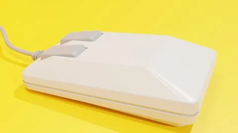 Mouse with yellow background Stock Photos