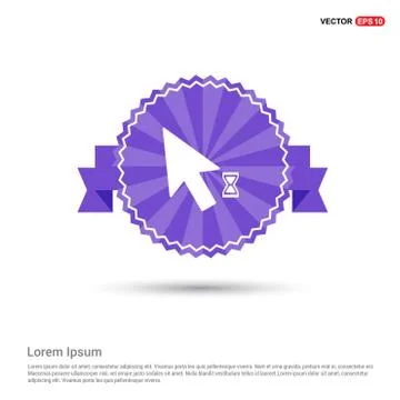 MouseCursor Loading Icon - Purple Ribbon banner Stock Illustration