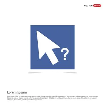 MouseCursor Question Mark Icon - Blue photo Frame Stock Illustration
