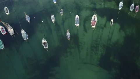 Mousehole Cornwall Harbour 4K Drone View from Above Vídeos de archivo 221639652