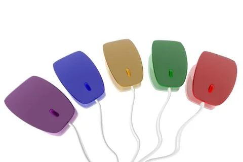 Mousepad in different colors Stock Illustration