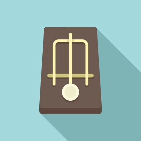 Mousetrap icon, flat style Stock Illustration