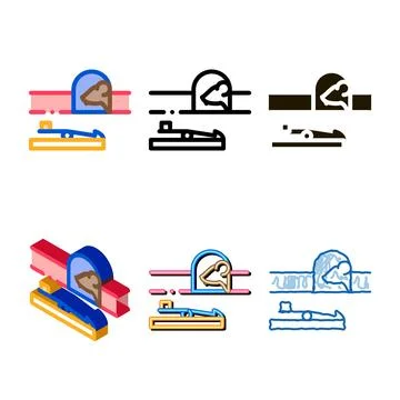 Mousetrap icon stylized vector outline Stock Illustration