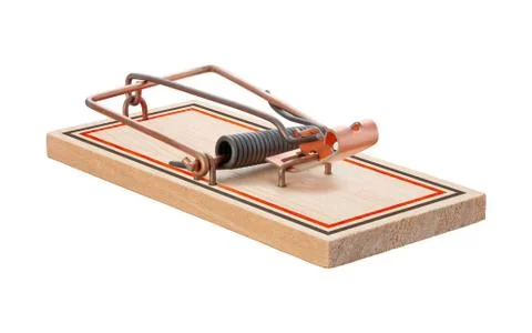 Mousetrap isolated Foto stock