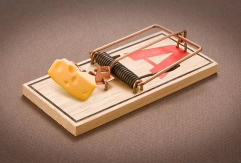 Mousetrap isolated Stock Photos