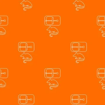 Mousetrap pattern orange 스톡 일러스트