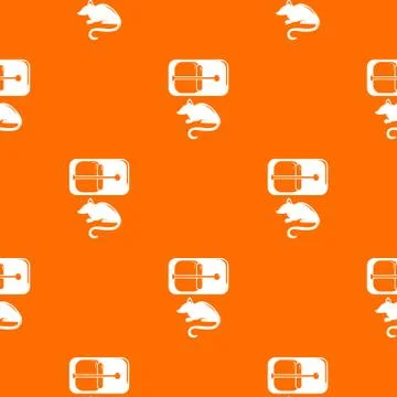 Mousetrap pattern orange Stock Illustration