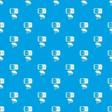 Mousetrap pattern seamless blue Illustrazione stock