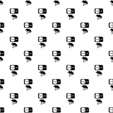 Mousetrap pattern vector seamless Stock Illustration