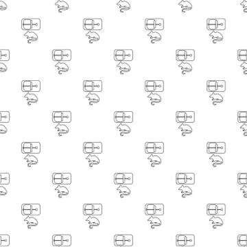 Mousetrap pattern vector seamless 스톡 일러스트