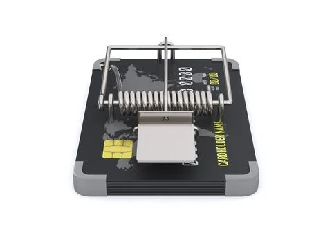 Mousetrap on white background. Isolated 3d illustration Stock Illustration