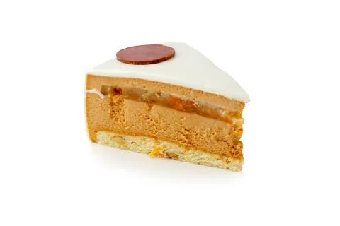 Mousse cake with an isolated white background Stock Photos