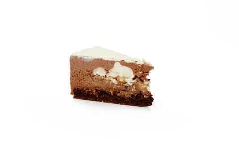 Mousse cake with an isolated white background Stock Photos