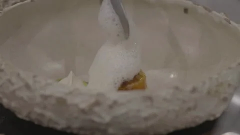 Mousse on dessert close-up 스톡 동영상 335703247