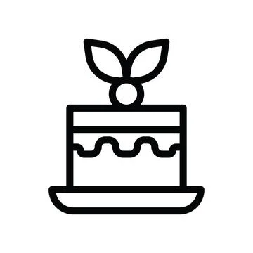 Mousse line icon Illustrazione stock