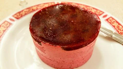 Mousse on a plate. Stockfoto's