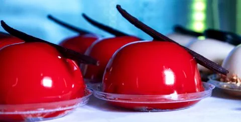 Mousse strawberry 库存照片