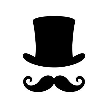 Moustache hat icon Stock Illustration