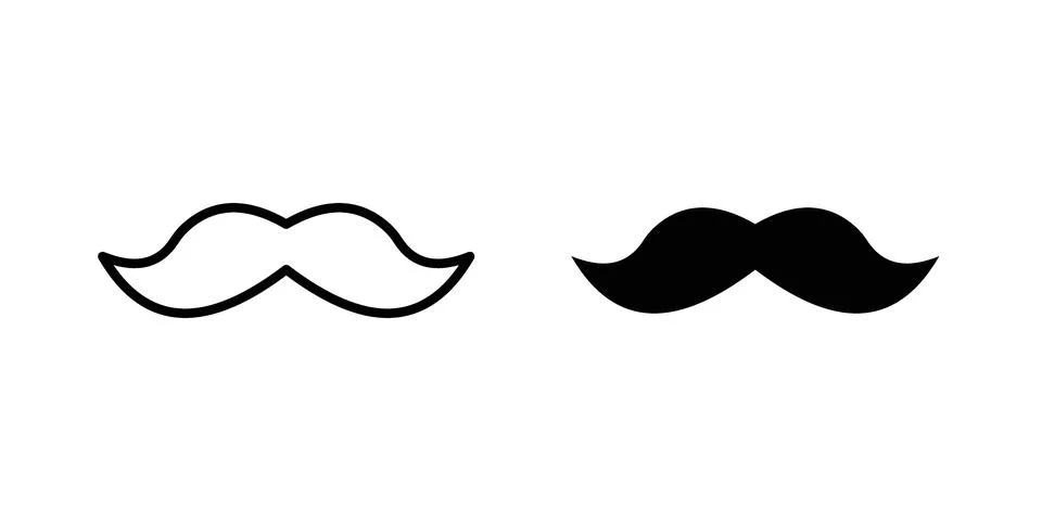 Moustache icon set. Vector EPS 10 Stock Illustration