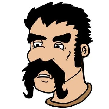Moustache man Stock Illustration