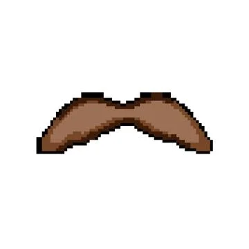 Moustache moustaches pixel art vector illustration Stock Illustration