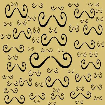 Moustache pattern Stock Illustration
