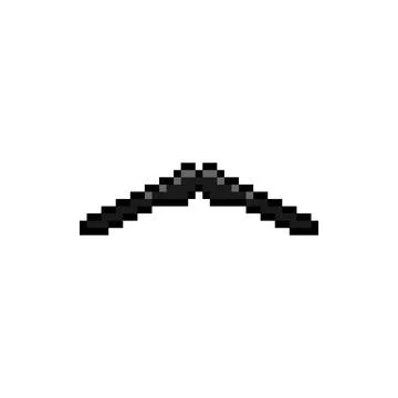 Moustache pixel art icon vector graphic Stock Illustration