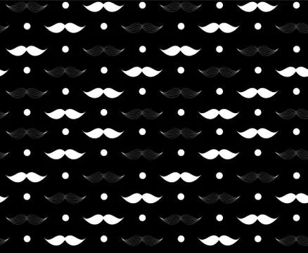 Moustache Seamless Pattern イラスト素材