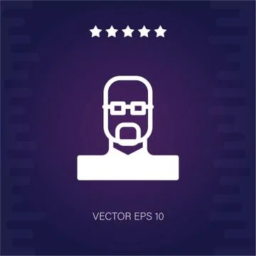 Moustache vector icon Stock Illustration