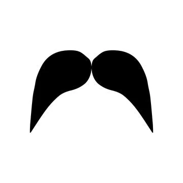 Moustache Vector icon logo element Stock Illustration