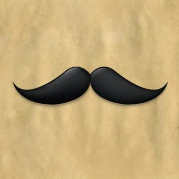 Moustaches on old paper Stock Illustration