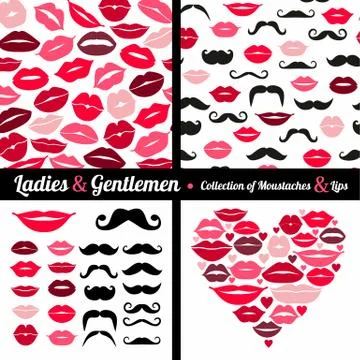 Moustaches set Stock Illustration